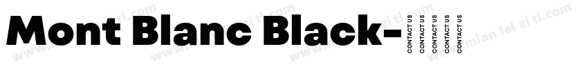 Mont Blanc Black字体转换